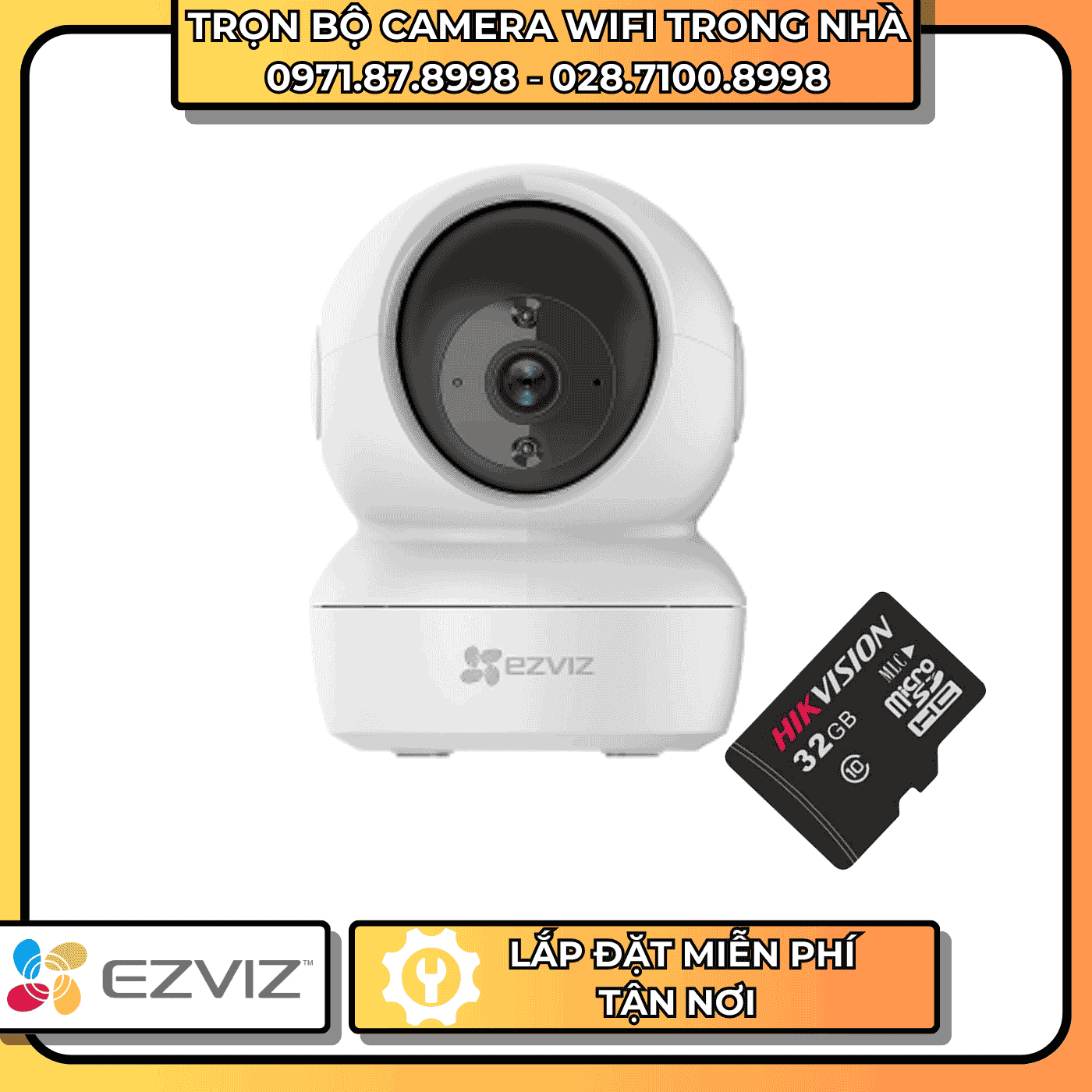 TRỌN BỘ CAMERA WIFI EZVIZ TRONG NHÀ + THẺ NHỚ LƯU TRỮ