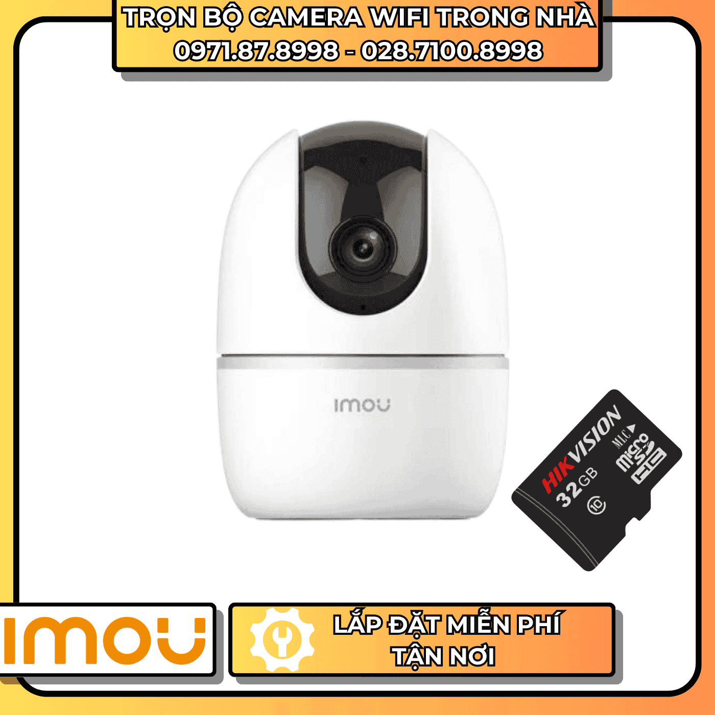 TRỌN BỘ CAMERA WIFI IMOU - TRONG NHÀ + THẺ NHỚ LƯU TRỮ