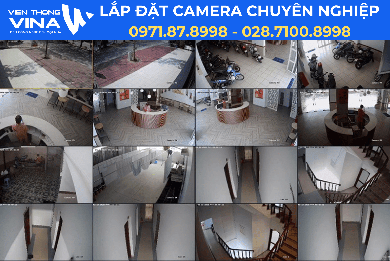 Lắp đặt hệ thống camera quan sát + hệ thống mạng + tổng đài điện thoại + báo cháy tại Hotel Tina 2