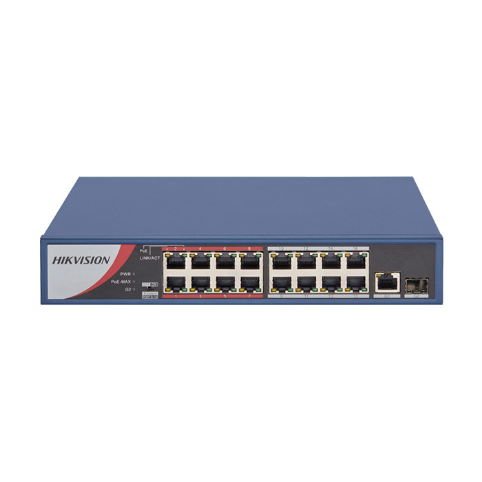 Switch L2 16 cổng PoE 100M Hikvision DS-3E0318P-E/M(B)